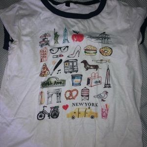Jcrew graphic ringer tee
